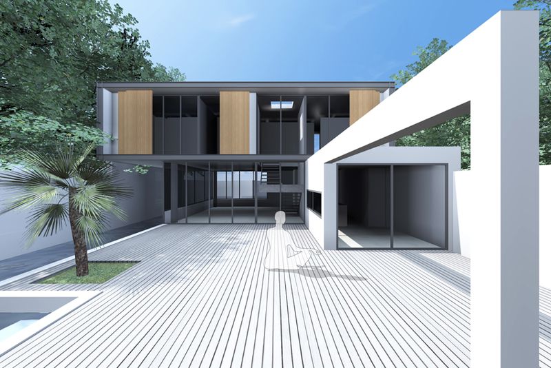 Maison de ville contemporaine piscine bordeaux